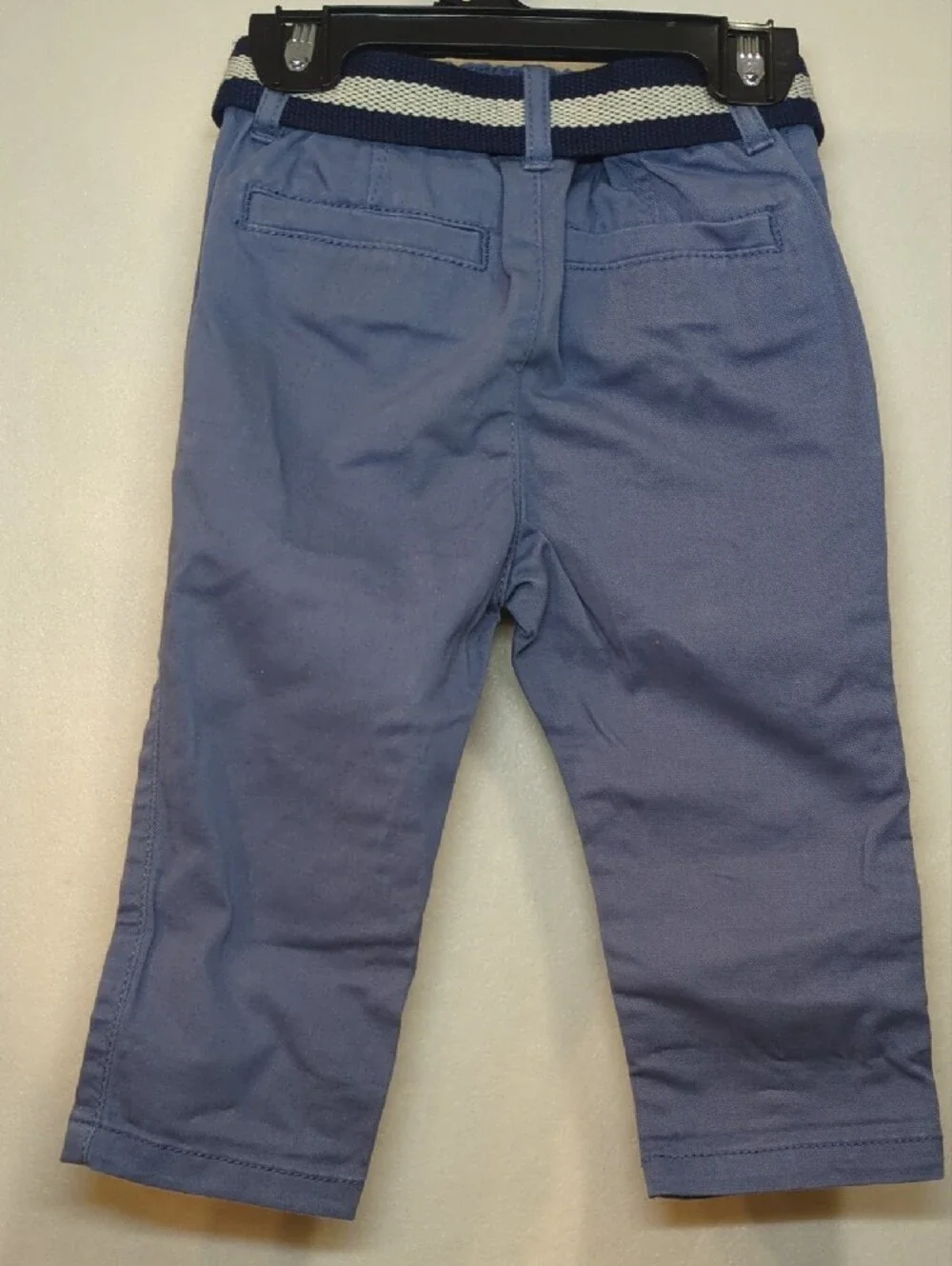 The Children's Place Blue Chino Pants with Striped Web Belt
